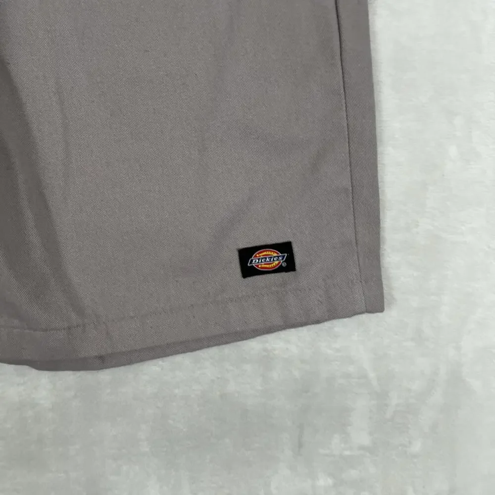 Vintage Dickies Shorts Mens 34 Gray Work Chino 10 Inseam Workwear Relaxed Fit